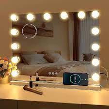 led mirror usb makeup with lights