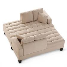 Tufted Upholstered Chaise Lounge