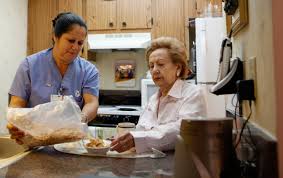 workers behind home health care