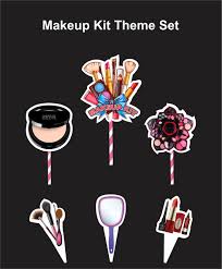colorful paper cake topper makeup kit