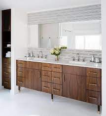 brown veneer bathroom cabinets design ideas