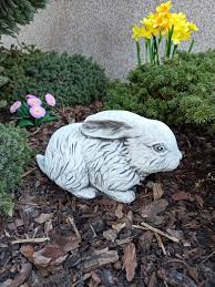 Rabbit Garden Figure Carved Hare Statue