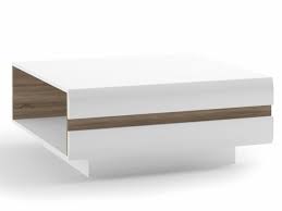 White Gloss And Oak Coffee Table