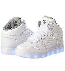 Girls White Skechers Energy Lights Sneakers Kids Light Up Shoes Rechargeable 5 5 39 99 Picclick