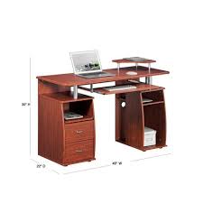A bench is also not included. Techni Mobili 48 In Rectangular Mahogany 2 Drawer Computer Desk With Keyboard Tray Rta 8211 M615 The Home Depot