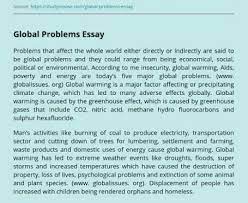 essay about global issue brainly ph