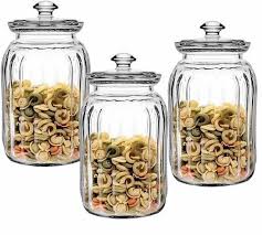 Glass Jar With Airtight Glass Lid For
