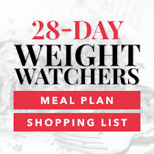 28 day weight watchers meal plan