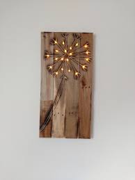 Rustic Dandelion Wall Decor Light Up