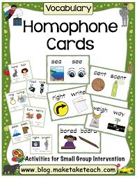 Homophone Teaching Cards