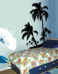 Surf S Up Beach Palms Wall Decal Sticker