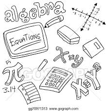 Vector Illustration Algebra Symbols And Objects Eps
