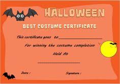 21 Best Halloween Costume Certificate Templates Images Certificate