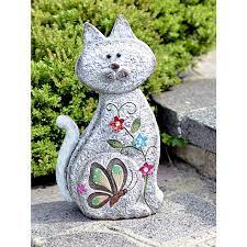 Sitting Cat Garden Ornament Stone