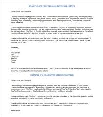 Letter Of Recommendation Job Example Under Fontanacountryinn Com
