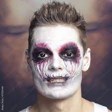 makeup halloween male zombies stock 写