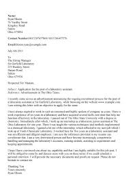 Ideas Of Cover Letter Sample Lab Assistant Cover Letter Example