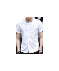 Cotton Short Sleeve Shirt Me Match Color Young Half Sleeved Men Handsome Shirt Trend