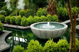 Ceramic White Outdoor Water Fountain