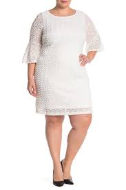 Sharagano Textured Lace Bell Sleeve Dress Plus Size Nordstrom Rack