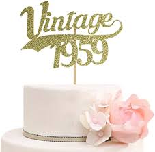 Say happy 60th with a cake they'll never forget! 60 Cake Topper 60th Anniversary Cake Topper Made In 1959 Cake Topper 60th Birthday Cake Topper Bakeware Cake Toppers One Acleaning Com