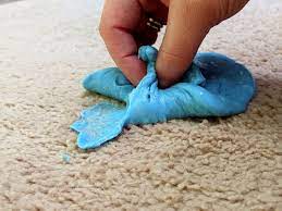 get slime out of carpet and clothes