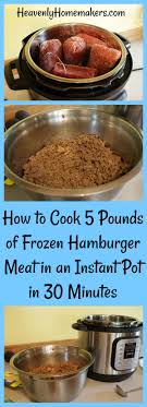 cook 5 pounds of frozen hamburger meat