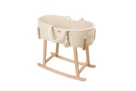 crochet moses basket with rocking stand