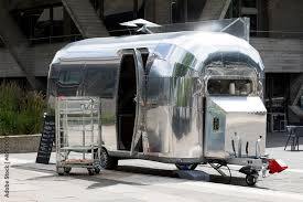 iconic airstream travel trailer being