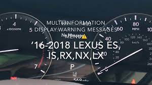 lexus dashboard display warning