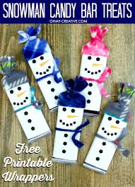 Print off the printable shape sheet and cut out the stencils to trace. Snowman Free Printable Candy Bar Wrapper Template Oh My Creative
