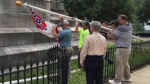 where the confederate flag is being