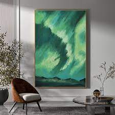 Green Abstract Art Canvas Green