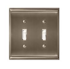 Candler 2 Toggle Satin Nickel Wall Plate