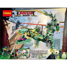 Đồ chơi Lắp ghép Mô hình Ninjago Movie Flying mecha dragon Decool 20028  06051 Ninja Rồng Xanh Quà cho các bé trai
