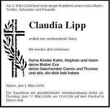 Claudia Lipp-endlich ihre wohl | Nordkurier Anzeigen - 005902546401