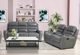 Buy Cooper Grey Reclining Sofa