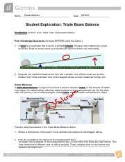 triple beam balance lab