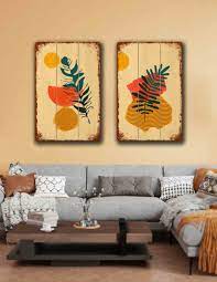 Vinoxo Wooden Framed Botanical Wall Art