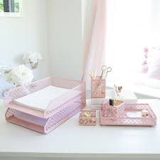 Definitely, cute desk accessories approved. Blu Monaco Pink 6 Piece Cute Desk Organizer Set Cute Office Desk Accessories 817327021416 Ebay