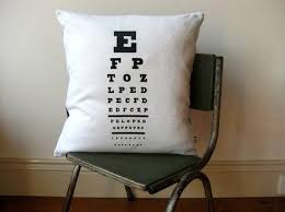 Eye Chart Cushion Pillow Life Science Geek Cushions