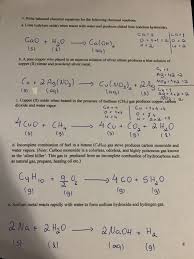 write balanced chemical equations