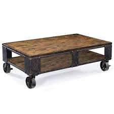 The best way to tie your room together is with a stylish coffee table. Industrial Coffee Table On Wheels Pinebrook Rc Willey Furniture Store