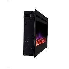 wall mounted electric fireplace black