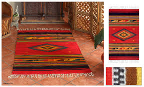 zapotec wool rug 4 x 6 woven by hand in
