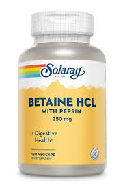 solaray betaine hcl with pepsin 250