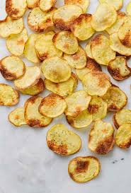 If the fork must be pushed or forced through, then it needs several more minutes in the oven. Homemade Baked Potato Chips Healthy Crispy Delicious