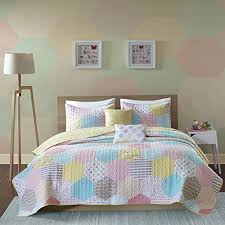 piece kids girls quilts geometric bedding