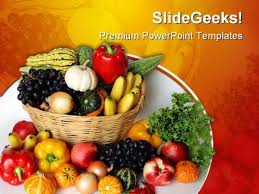 Fruits Vegetables Basket Food Powerpoint Templates And Powerpoint