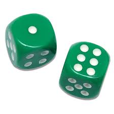 Pair of Solid Green Dice - Where the Winds Blow